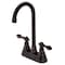 Kingston Brass KB495ACL Two-Handle High-Arc Bar Faucet, Oil Rubbed Bronze KB495ACL - alternate 1